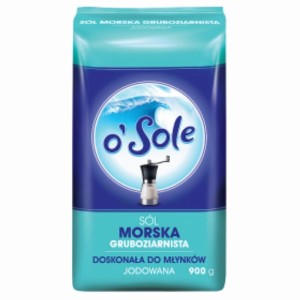 Przyprawa sól morska gruboziarnista O'SOLE 900g