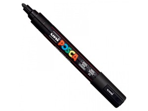 Marker z farbą plakatową okrągły 1,8-2,5mm UNI POSCA PC-5M czarny NR 24 1szt. /UNPC5M/DCA/ /138427/