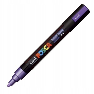 Marker z farbą plakatową okrągły 1,8-2,5mm UNI POSCA PC-5M metaliczny fioletowy NR M12 1szt. /UNPC5M/DMETFI/ /138440/