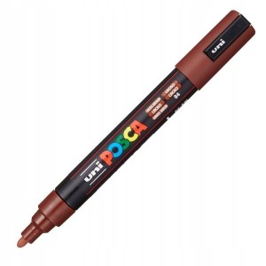 Marker z farbą plakatową okrągły 1,8-2,5mm UNI POSCA PC-5M kakaowy NR 84 1szt. /UNPC5M/KA/ /177304/
