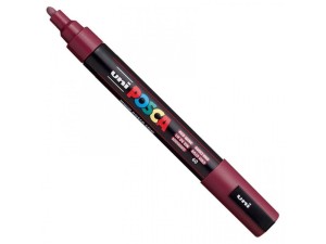 Marker z farbą plakatową okrągły 1,8-2,5mm UNI POSCA PC-5M ciemny czerwony NR 60 1szt. /UNPC5M/DCCE/ /138428/