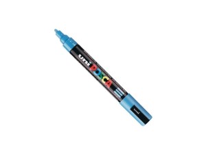 Marker z farbą plakatową okrągły 1,8-2,5mm UNI POSCA PC-5M jasny niebieski NR 8 1szt. /UNPC5M/DJNI/ /138433/