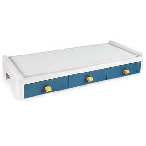 Podstawa pod monitor z szufladkami YELLOW ONE YL-PM3N niebieska /120-1958/