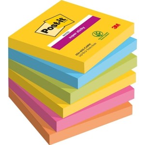 Notes samoprzylepny 76x76 mm 6x90 kartek 654-6ss-rio paleta RIO DE JANERIO 3M POST-IT Super Sticky /3M-70005250264/