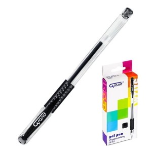 Długopis żelowy GRAND z gumowym uchwytem GR-101 czarny /160-1025/