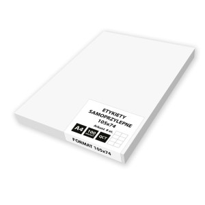 Etykiety papierowe 105x74mm EMERSON no name 100ark 800etykiet białe /eta4105x074wb /