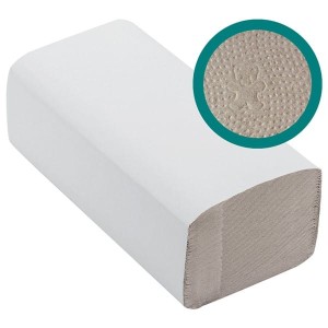 Ręcznik ZZ szary makulatura 1-warstwowy 38g 4000szt. 20op. x 200 listków 23x25cm IDEST /RZZS4/