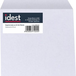 Koperta biała na CD NK pełna IDEST 50szt.