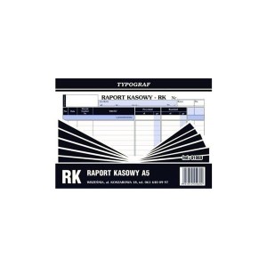 Druk samokopiujący raport kasowy A5 80 kartek 1069 TYPOGRAF