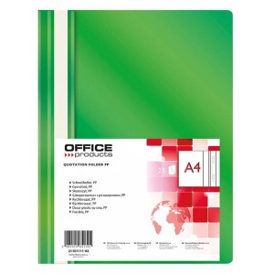 Skoroszyt zwykły A4 miękki OFFICE PRODUCTS zielony /21101111-02/
