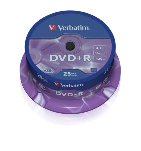 Płyta DVD+R 4,7gb x16 VERBATIM cake 25szt /ver43500/
