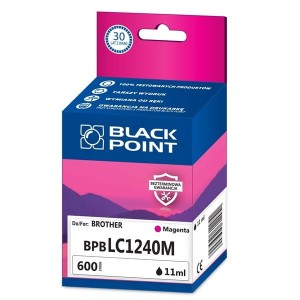 Tusz zamienny do  BROTHER LC1240 marki Black Point, magenta /BPBLC1240M/