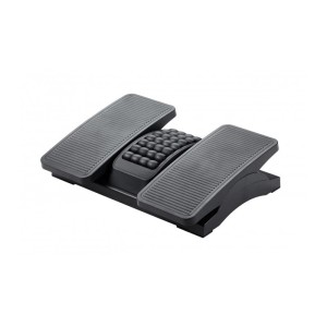 Podnóżek Q-CONNECT 430x320x105mm z oddzielnymi regulowanymi platformami na nogi + masażer czarny /KF16946/