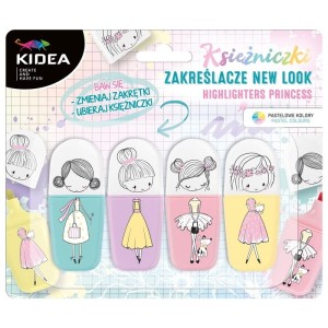 Zakreślacz KIDEA 4 kolory księżniczki  4szt. /ZKNLKA/