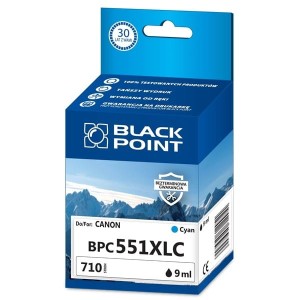 Tusz CANON CLI551CXL cyan BLACK POINT 9ml 710s /BPC551XLC/