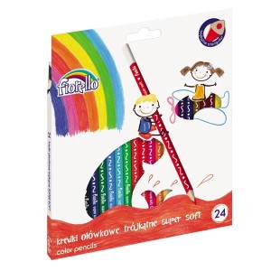 Kredki ołówkowe trójkątne FIORELLO 24 kolory /170-2188/