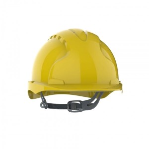 Kask/hełm ochronny niewentylowany regulowany na pasek przesuwny EVO2 żółty 1szt. /BH-AJE030000200/