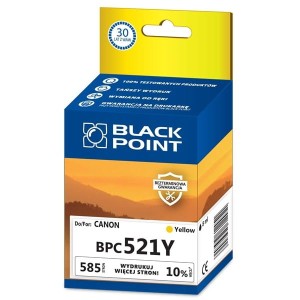 Tusz zamienny do CANON CLI521Y marki Black Point, yellow
