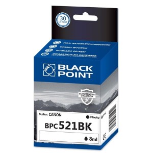 Tusz zamienny do CANON CLI521BK marki Black Point, photo black