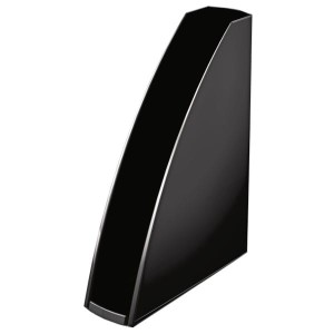 Pojemnik na czasopisma/ katalogi plastikowy 73x312x258mm Leitz Wow metaliczny czarny /52771095/