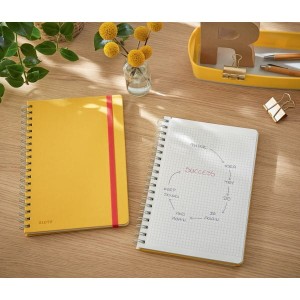 Kołonotatnik B5/80 KARTEK 90g LEITZ COSY twarda oprawa  żółty ciepły /44840019/