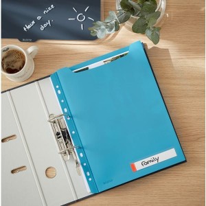 Koszulka zawieszkowa A4 poszerzana LEITZ COSY z kieszonką na etykietę niebieska morska 3szt. /46680061/