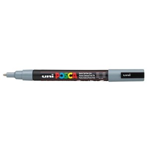 Marker z farbą plakatową okrągły 0,9-1,3mm UNI POSCA PC-3M szary NR 37 1szt. /UNPC3M/DSZ/ /138414/