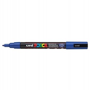 Marker z farbą plakatową okrągły 0,9-1,3mm UNI POSCA PC-3M niebieski NR 33 1szt. /UNPC3M/DNI/ /138410/