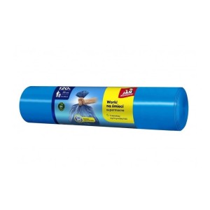 Worki na śmieci 120L LDPE 70x110cm supermocne JAN NIEZBĘDNY niebieskie 25szt.
