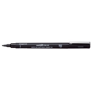 Cienkopis kreślarski 2,0mm ścięta końcówka UNI PIN-200 czarny 1szt. /UNPINCS2200/DCA/