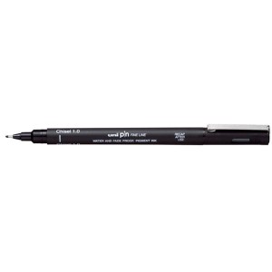 Cienkopis kreślarski 1,0mm ścięta końcówka UNI PIN-200 czarny 1szt  /UNPINCS1200/DCA/