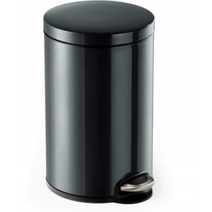 Kosz Na Śmieci z Pedałem 12l Metalowy Okrągły Durable Antracytowy /341158/