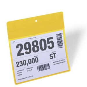 Kieszeń magazynowa magnetyczna neodymowa Plus A5 pozioma DURABLE żółta 10szt. /1746 04/