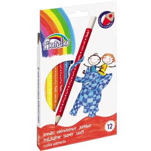Kredki ołówkowe FIORELLO JUMBO Super Soft 12 kolorów /170-2218/