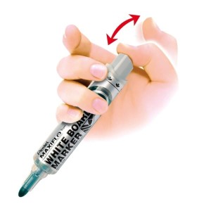Marker suchościeralny z tłoczkiem okrągły 2,0-2,5mm PENTEL MAXIFLO MWL5M zielony 1szt. /MWL5M-D/