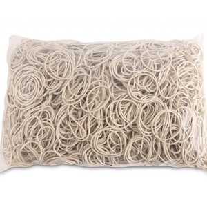 Gumki recepturki 40x1,5x1,5mm dł.7cm (70mm LFL) OFFICE PRODUCT białe 1kg /18104019-14/