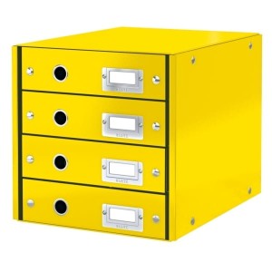 Pojemnik LEITZ WOW CS z 4 szufladami żółty /60490016/