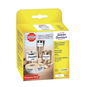 Etykiety na rolce poliestrowe 19x64 mm 450etykiet dymo AVERY ZWECKFORM heavy duty białe /a1933085 /
