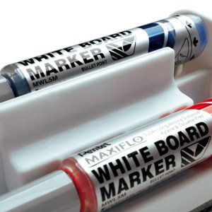 Marker suchościeralny z tłoczkiem okrągły 2,0-2,5mm PENTEL MWL5M 4 kolory+gąbka /MWL5M-4N/