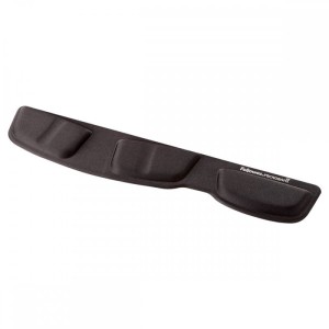 Podkładka piankowa przed klawiaturę  FELLOWES HEALTH-V FABRIK z powłoką MICROBAN czarna 1szt. /9182801/