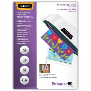 Folia do laminowania A4 216x303mm 125mic FELLOWES samoprzylepna 100 szt.  /5302202/