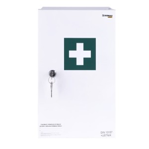 Apteczka ścienna DONAU SAFETY 36x22x12cm wyposażenie DIN 13157 i aparat do sztucznego oddychania /32543711-14/