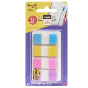 Zakładki indeksujące 16x38mm PP 4x10szt. 3M POST-IT silne 676-AYPV 40szt. /3M-70005276327/
