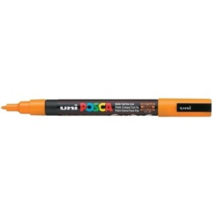 Marker z farbą plakatową okrągły 1,8-2,5mm UNI POSCA PC-5M ciemny żółty NR 3 1szt. /UNPC5M/DCZO/ /138430/