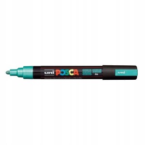 Marker z farbą plakatową okrągły 1,8-2,5mm UNI POSCA PC-5M metaliczny zielony NR M6 1szt. /UNPC5M/DMETZI/ /138443/