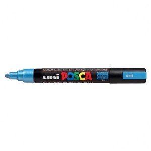 Marker z farbą plakatową okrągły 1,8-2,5mm UNI POSCA PC-5M metaliczny niebieski NR M33 1szt. /UNPC5M/DMETNI/ /138441/