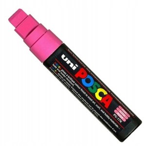 Marker z farbą plakatową ścięty 15mm UNI POSCA PC-17K różowy NR 13 1szt. /UNPC17K/5RO/ /138352/