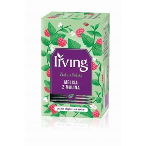 Herbata ziołowo-owocowa z zawieszką IRVING melisa z maliną 20szt