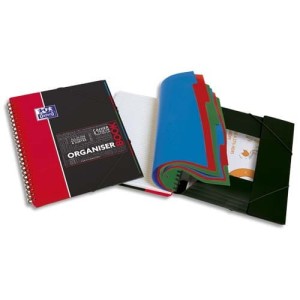 Kołozeszyt A4+/80 okładka PP kratka 90g OXFORD ORGANIZER BOOK /400019524/