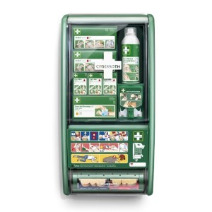 Apteczka ścienna CEDERROTH FIRST AID BURN STATION 28.6x11.7x55.8cm z wyposażeniem 1szt. /51011003/